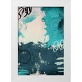 thumbnail image 1 of Grey, Jace 13x18 White Modern Wood Framed Museum Art Print Titled - Blue abstract, 1 of 4