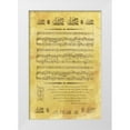 thumbnail image 1 of Grey, Jace 13x18 White Modern Wood Framed Museum Art Print Titled - Music Sheet, 1 of 4