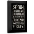 thumbnail image 1 of Grey, Jace 13x24 Black Modern Framed Museum Art Print Titled - Map Type, 1 of 5