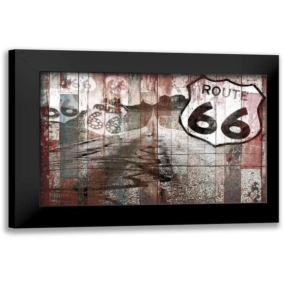 Grey, Jace 14x10 Black Modern Framed Museum Art Print Titled - Road To Route 66