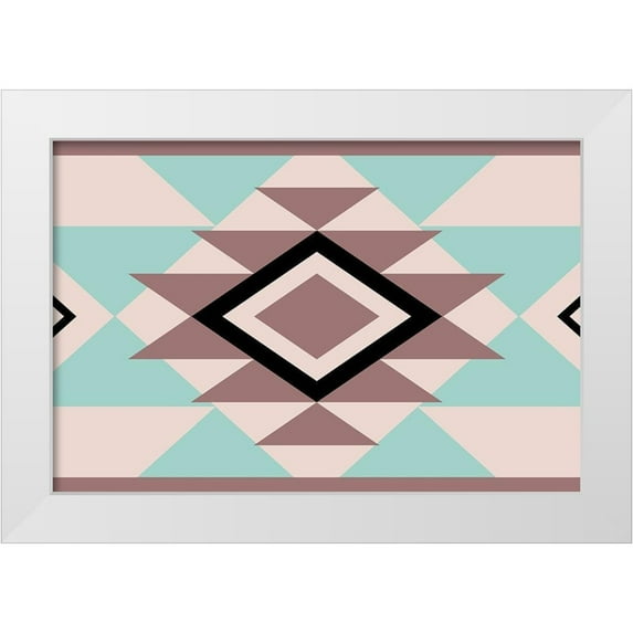 Grey, Jace 14x11 White Modern Wood Framed Museum Art Print Titled - Aztec Muted