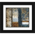 thumbnail image 1 of Grey, Jace 14x12 Black Ornate Wood Framed with Double Matting Museum Art Print Titled - Golden Blue Bouquet, 1 of 4
