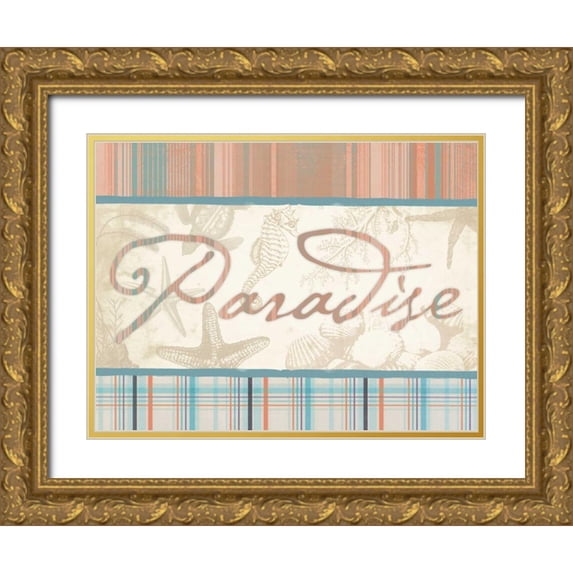 Grey, Jace 14x12 Gold Ornate Wood Framed with Double Matting Museum Art Print Titled - Paradise 2