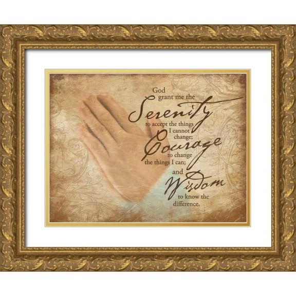 Grey, Jace 14x12 Gold Ornate Wood Framed with Double Matting Museum Art Print Titled - Praying Hands