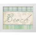 thumbnail image 1 of Grey, Jace 14x12 White Modern Wood Framed Museum Art Print Titled - Beach, 1 of 4
