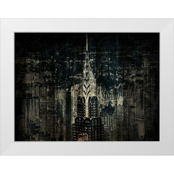 Grey, Jace 14x12 White Modern Wood Framed Museum Art Print Titled - The Golden Skyline