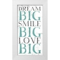thumbnail image 1 of Grey, Jace 14x24 White Modern Wood Framed Museum Art Print Titled - Dream Big, 1 of 4
