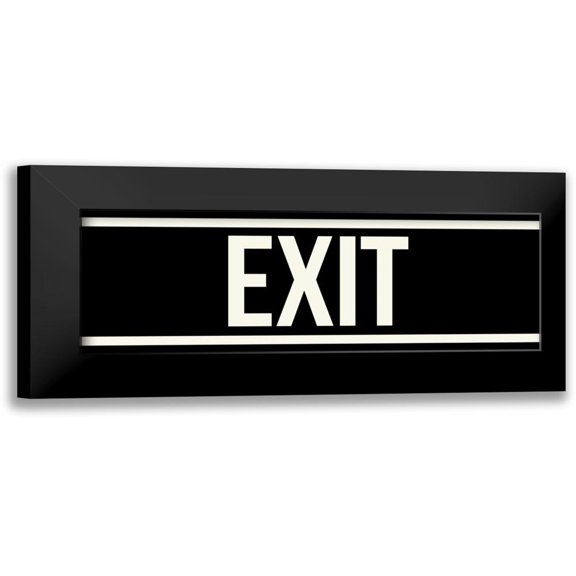 Grey, Jace 14x7 Black Modern Framed Museum Art Print Titled - EXIT