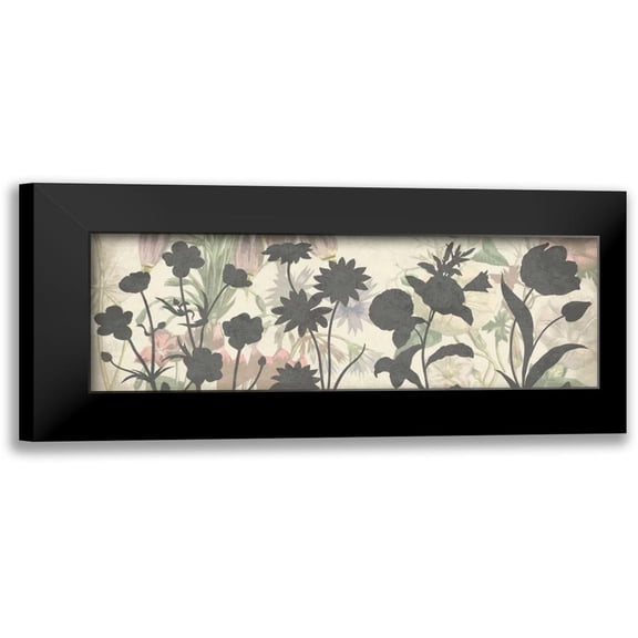 Grey, Jace 14x7 Black Modern Framed Museum Art Print Titled - Floral silo horizontal