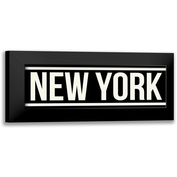 Grey, Jace 14x7 Black Modern Framed Museum Art Print Titled - NEW YORK