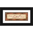 thumbnail image 1 of Grey, Jace 14x7 Black Ornate Wood Framed with Double Matting Museum Art Print Titled - Home Sweet Home., 1 of 4
