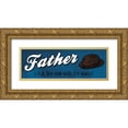 thumbnail image 1 of Grey, Jace 14x7 Gold Ornate Wood Framed with Double Matting Museum Art Print Titled - Father Wallet, 1 of 4