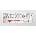 thumbnail image 1 of Grey, Jace 14x7 White Modern Wood Framed Museum Art Print Titled - Welcome Sign, 1 of 4