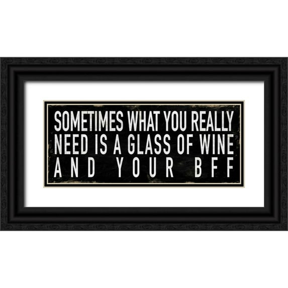 Grey, Jace 14x8 Black Ornate Wood Framed with Double Matting Museum Art Print Titled - BFF