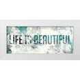 thumbnail image 1 of Grey, Jace 14x8 White Modern Wood Framed Museum Art Print Titled - Life Is Beautiful, 1 of 4