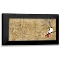 thumbnail image 1 of Grey, Jace 14x9 Black Modern Framed Museum Art Print Titled - Bird on branch Horizontal 2, 1 of 5