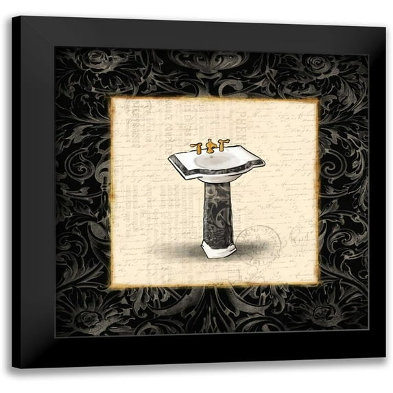 Grey, Jace 15x15 Black Modern Framed Museum Art Print Titled - Black Sink 2