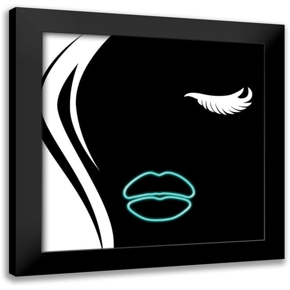 Grey, Jace 15x15 Black Modern Framed Museum Art Print Titled - Face Glow Dark