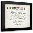 thumbnail image 1 of Grey, Jace 15x15 Black Modern Framed Museum Art Print Titled - Faith Is Being, 1 of 5