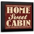 thumbnail image 1 of Grey, Jace 15x15 Black Modern Framed Museum Art Print Titled - Home Sweet Cabin Beige, 1 of 5