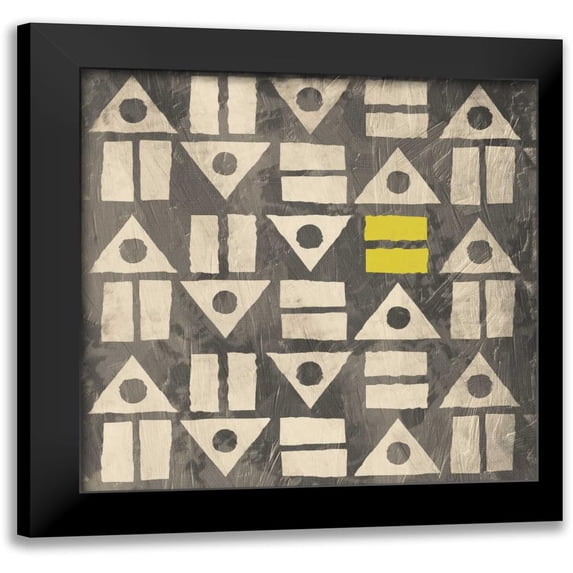 Grey, Jace 15x15 Black Modern Framed Museum Art Print Titled - Pattern MateYellow Gray