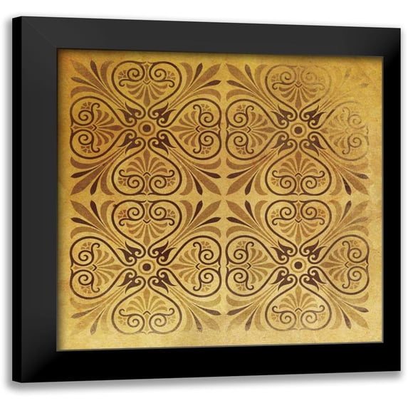Grey, Jace 15x15 Black Modern Framed Museum Art Print Titled - Pattern Patch Mate Single1