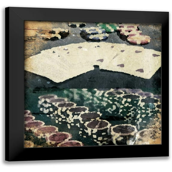 Grey, Jace 15x15 Black Modern Framed Museum Art Print Titled - Poker Play Four