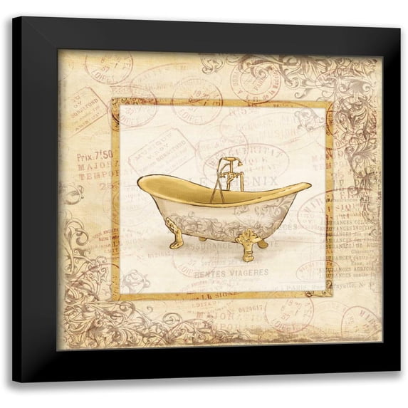 Grey, Jace 15x15 Black Modern Framed Museum Art Print Titled - Postal vintage bath