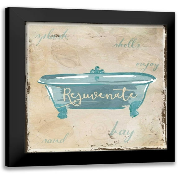Grey, Jace 15x15 Black Modern Framed Museum Art Print Titled - Rejuvenate Shells