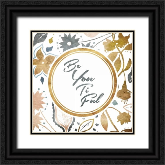 Grey, Jace 15x15 Black Ornate Wood Framed with Double Matting Museum Art Print Titled - Be You