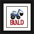 thumbnail image 1 of Grey, Jace 15x15 Black Ornate Wood Framed with Double Matting Museum Art Print Titled - Blue Build, 1 of 4