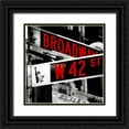 thumbnail image 1 of Grey, Jace 15x15 Black Ornate Wood Framed with Double Matting Museum Art Print Titled - Broadway, 1 of 4