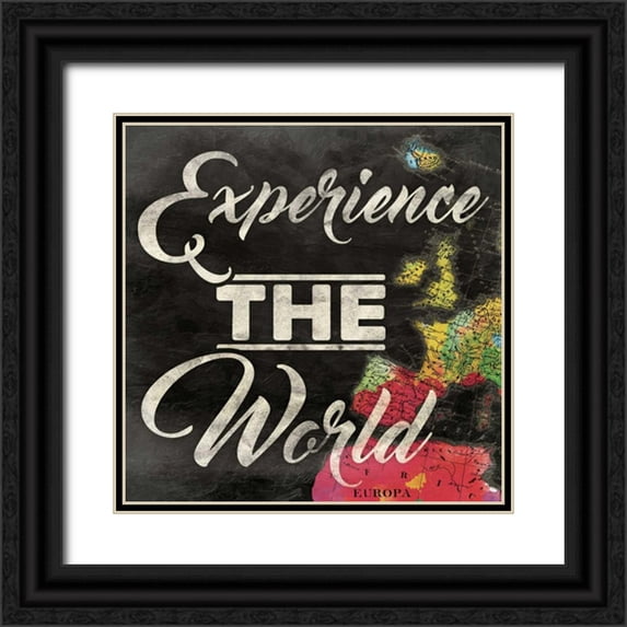 Grey, Jace 15x15 Black Ornate Wood Framed with Double Matting Museum Art Print Titled - Experience The World