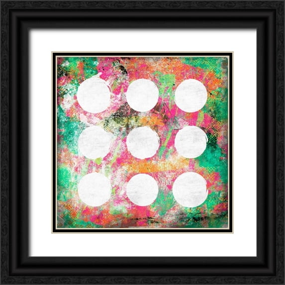 Grey, Jace 15x15 Black Ornate Wood Framed with Double Matting Museum Art Print Titled - Glow Abstract