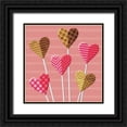 thumbnail image 1 of Grey, Jace 15x15 Black Ornate Wood Framed with Double Matting Museum Art Print Titled - Heart Pops, 1 of 4