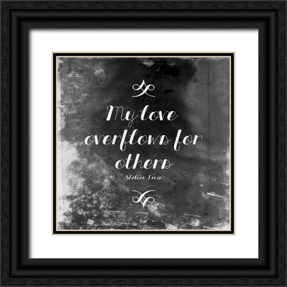 Grey, Jace 15x15 Black Ornate Wood Framed with Double Matting Museum Art Print Titled - Overflows
