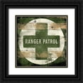 thumbnail image 1 of Grey, Jace 15x15 Black Ornate Wood Framed with Double Matting Museum Art Print Titled - Ranger Patrol Green, 1 of 4