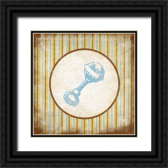 Grey, Jace 15x15 Black Ornate Wood Framed with Double Matting Museum Art Print Titled - Rattle