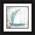 thumbnail image 1 of Grey, Jace 15x15 Black Ornate Wood Framed with Double Matting Museum Art Print Titled - Sail Boat, 1 of 4