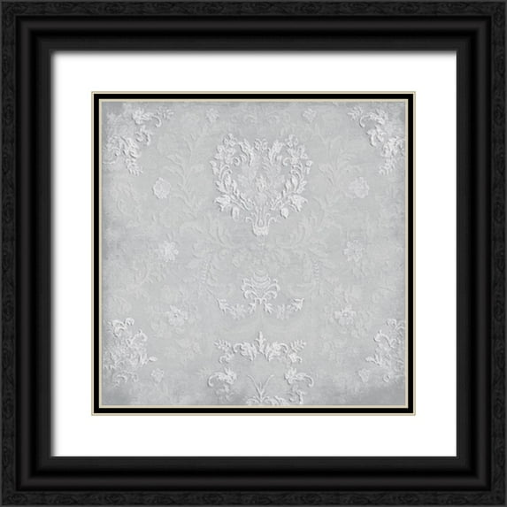 Grey, Jace 15x15 Black Ornate Wood Framed with Double Matting Museum Art Print Titled - Silver Growth