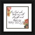 thumbnail image 1 of Grey, Jace 15x15 Black Ornate Wood Framed with Double Matting Museum Art Print Titled - Way Secure, 1 of 4