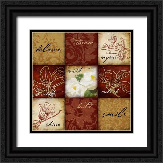 Grey, Jace 15x15 Black Ornate Wood Framed with Double Matting Museum Art Print Titled - dream