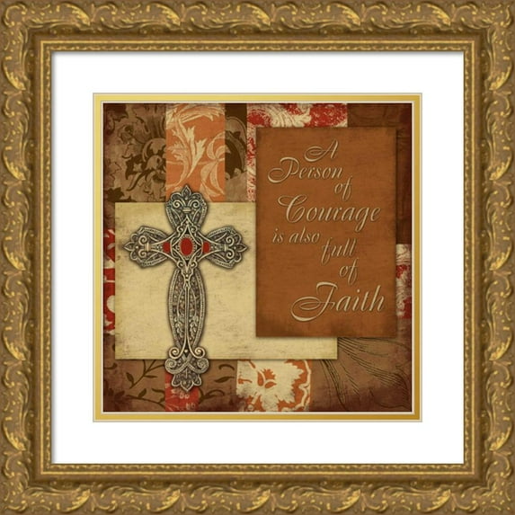 Grey, Jace 15x15 Gold Ornate Wood Framed with Double Matting Museum Art Print Titled - English Faith
