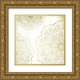 thumbnail image 1 of Grey, Jace 15x15 Gold Ornate Wood Framed with Double Matting Museum Art Print Titled - Gold Mandala, 1 of 4