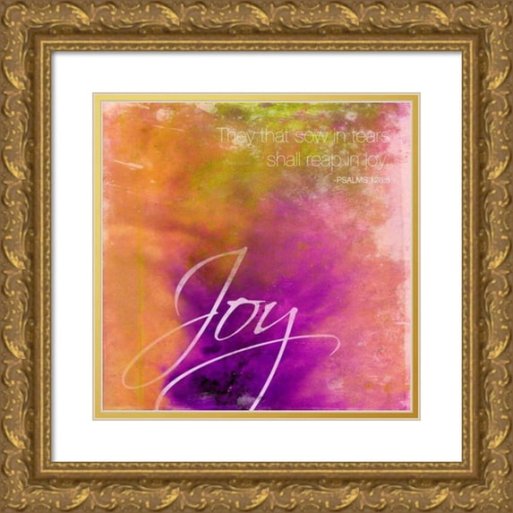 Grey, Jace 15x15 Gold Ornate Wood Framed with Double Matting Museum Art Print Titled - Joy