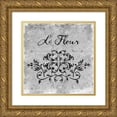 thumbnail image 1 of Grey, Jace 15x15 Gold Ornate Wood Framed with Double Matting Museum Art Print Titled - Le Fluer Granite, 1 of 4