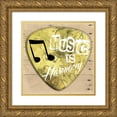 thumbnail image 1 of Grey, Jace 15x15 Gold Ornate Wood Framed with Double Matting Museum Art Print Titled - Music Is Harmony, 1 of 4