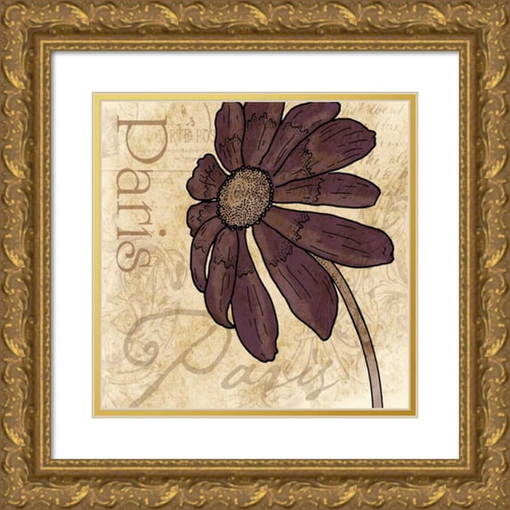 Grey, Jace 15x15 Gold Ornate Wood Framed with Double Matting Museum Art Print Titled - Paris 9