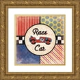 thumbnail image 1 of Grey, Jace 15x15 Gold Ornate Wood Framed with Double Matting Museum Art Print Titled - Race Car, 1 of 4