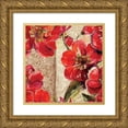 thumbnail image 1 of Grey, Jace 15x15 Gold Ornate Wood Framed with Double Matting Museum Art Print Titled - Red Floral 1, 1 of 4